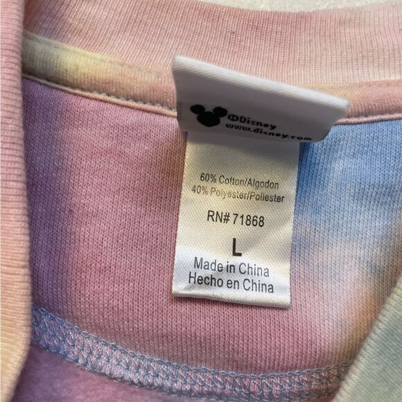 Disney Better Together Mickey Minnie Mouse Sweatshirt Women Large Tie dye - Picture 5 of 6
